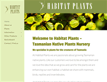 Tablet Screenshot of habitatplants.com.au